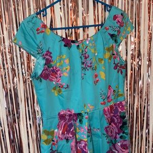 Turquoise Doble-Quince Dress